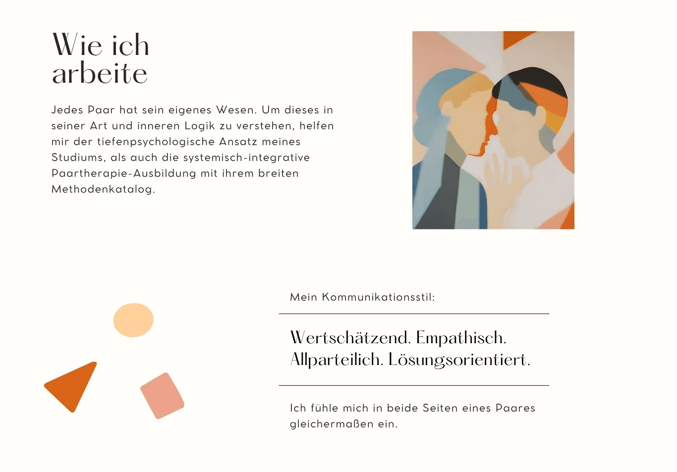 Abschnitt "Wie ich arbeite" der Website Paarberatung Boris Trenz.