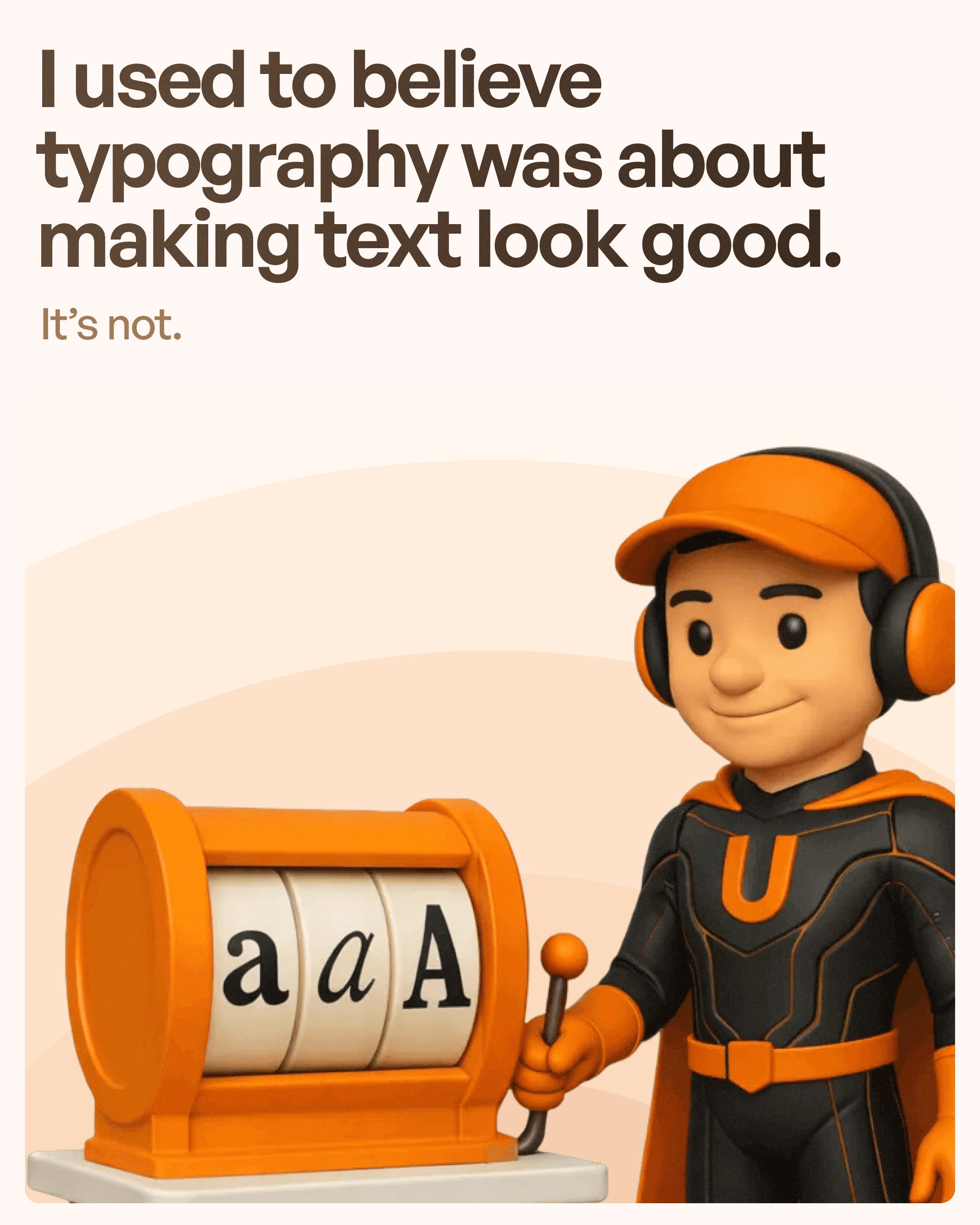 Upslide mascot using Typo machine
