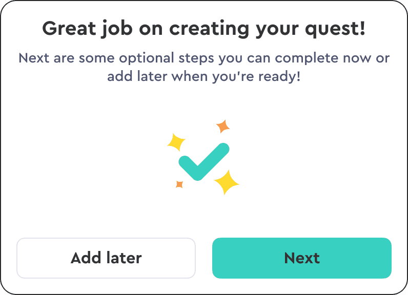 Iteration 3: Quest Creation Confirmation Dialog