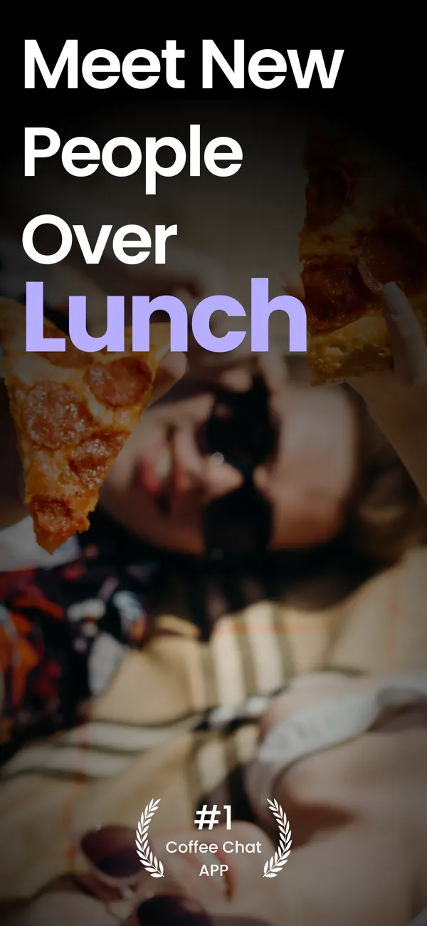 LunchME app screen showing a nearby lunch connection