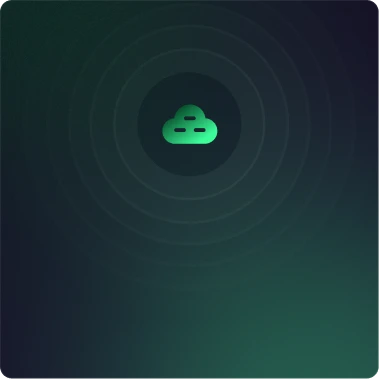 A data cloud on a green background
