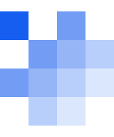 A solid blue square set against a contrasting black background.