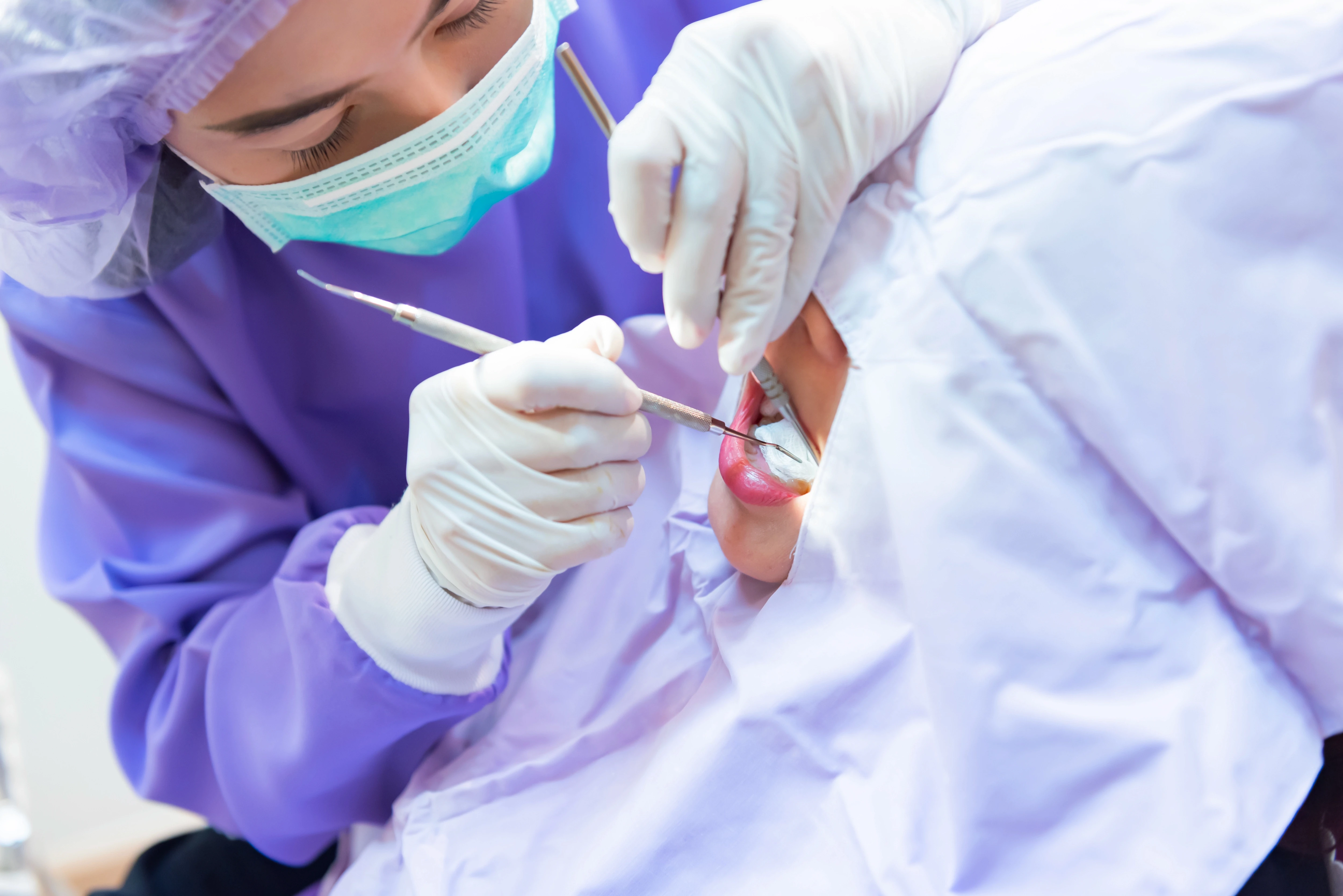 Image of person having dental surgery