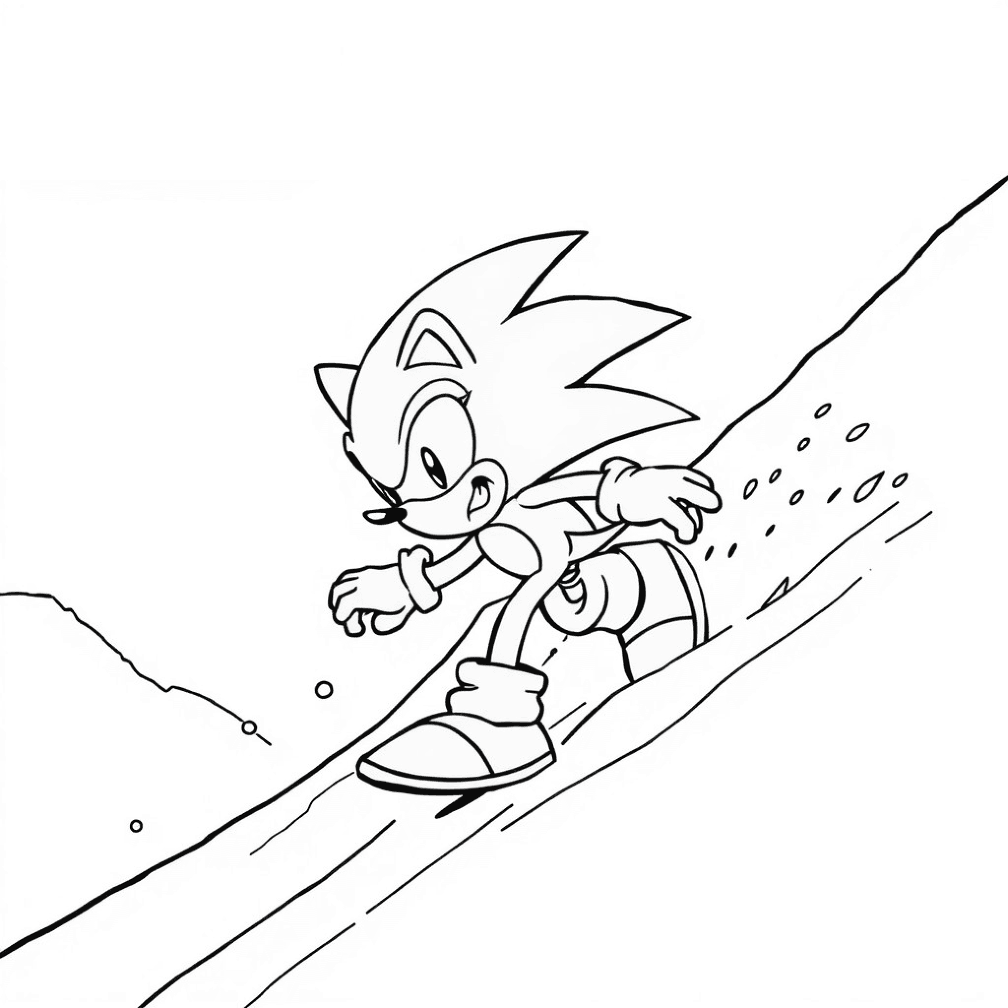 sonic coloring pages #4