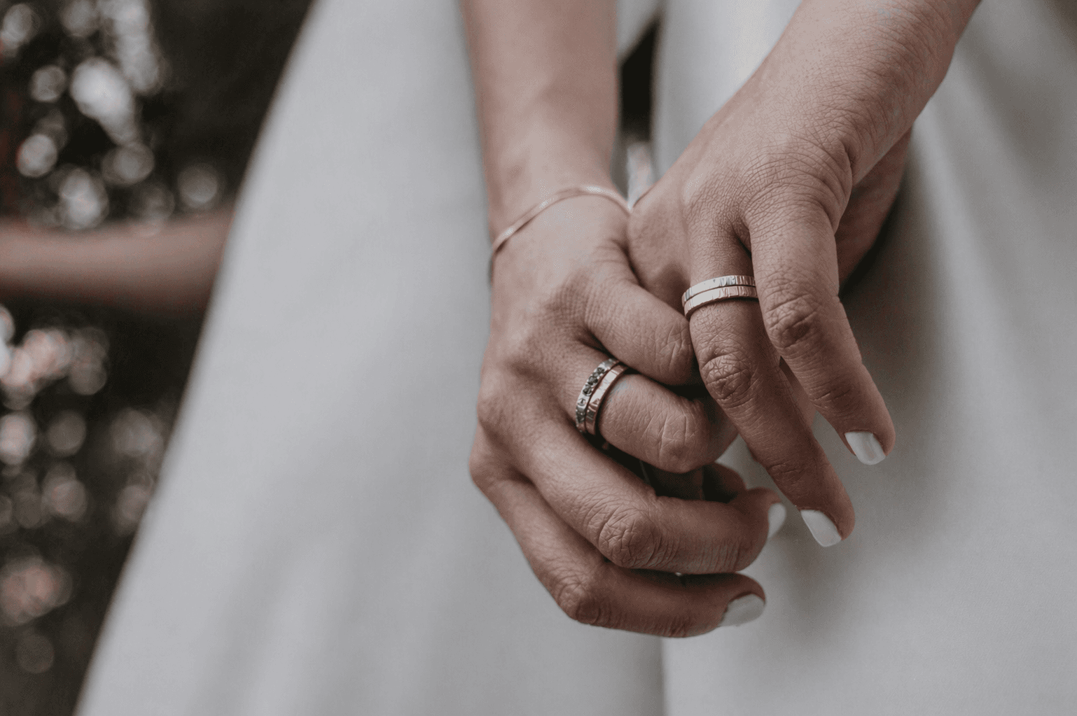 Photo by BR1 FDS: https://www.pexels.com/photo/elegant-close-up-of-wedding-rings-on-hands-28588976/