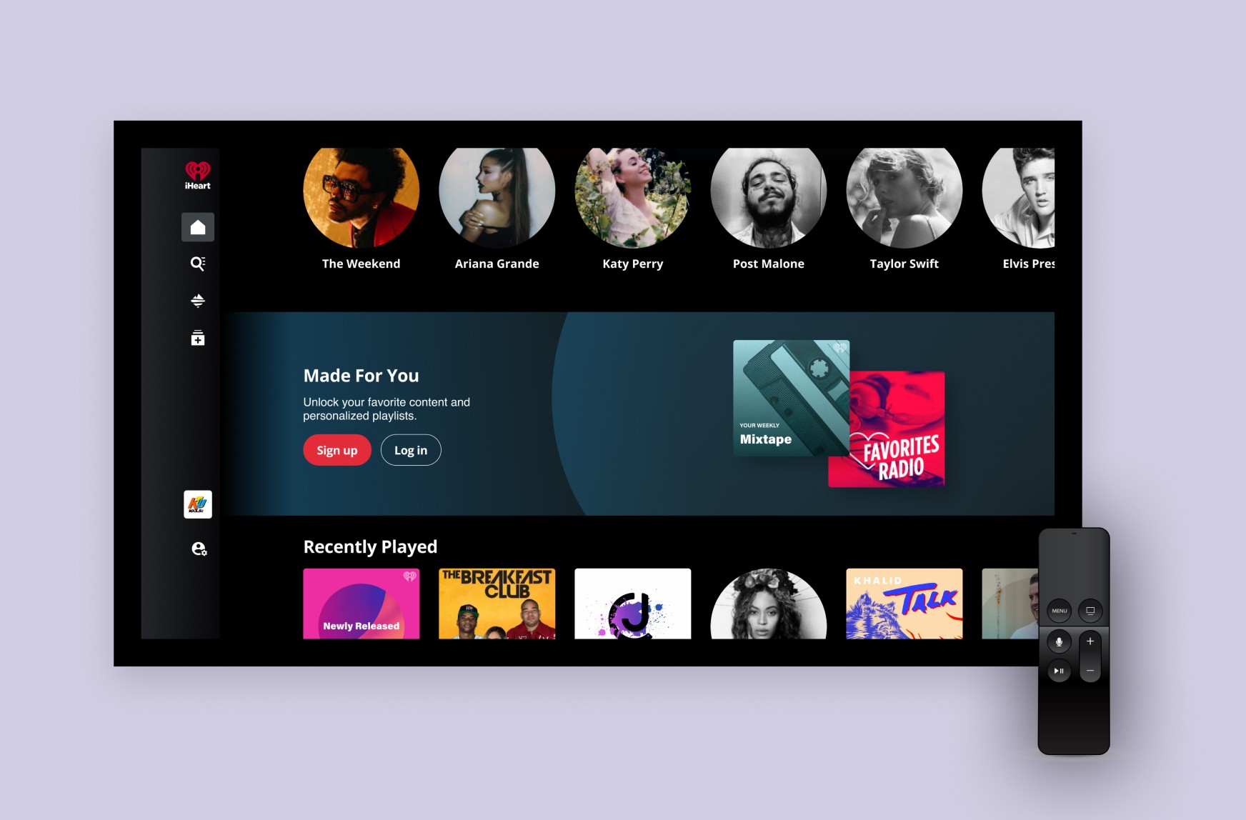 iHeart TV App Contextual Sign-up