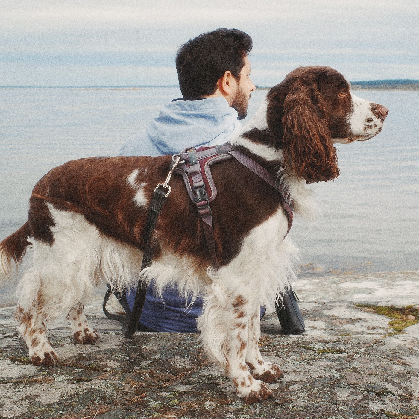 Gonzalo and his dog Milanesa