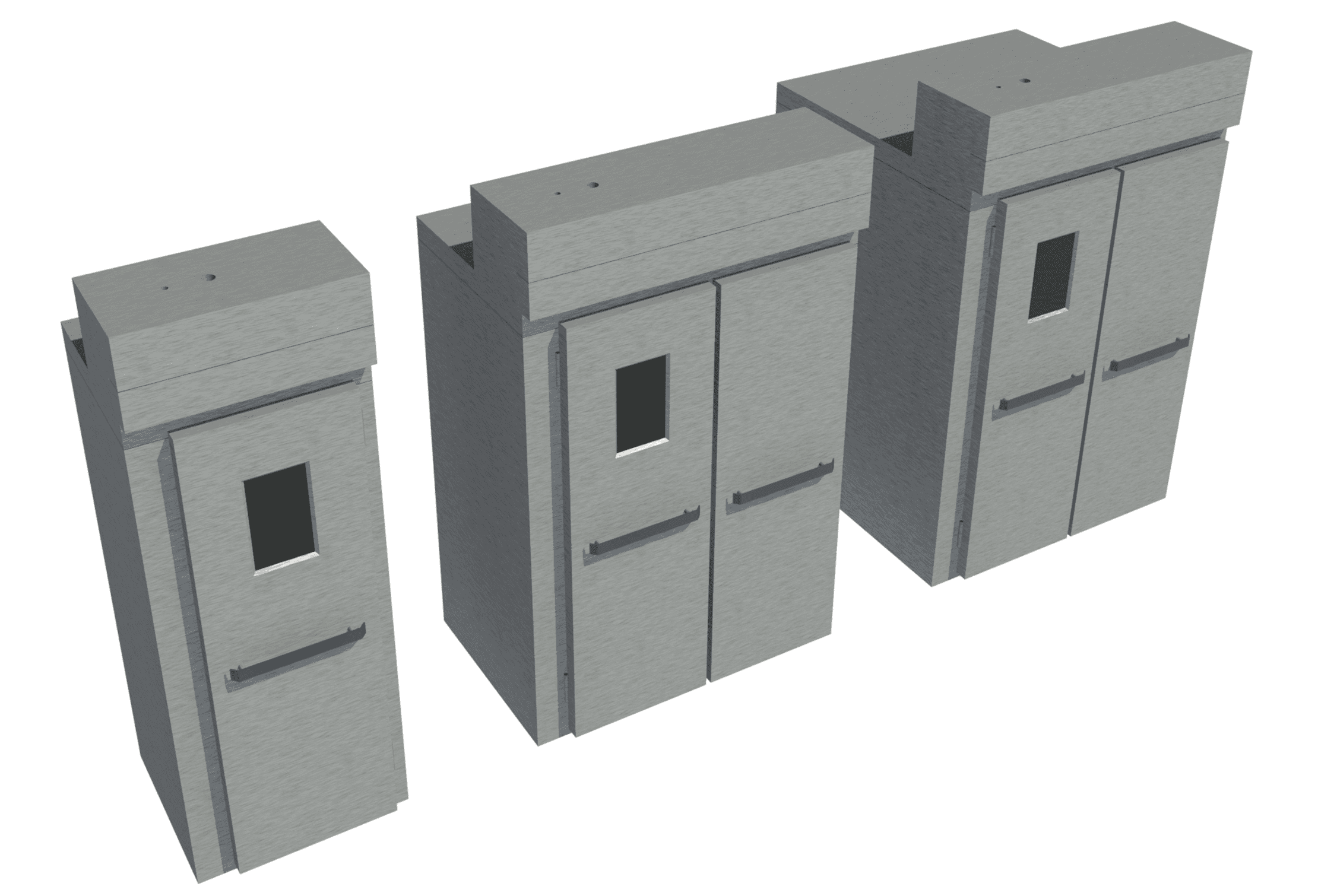 Revit 3D view showing Baxter proofers.