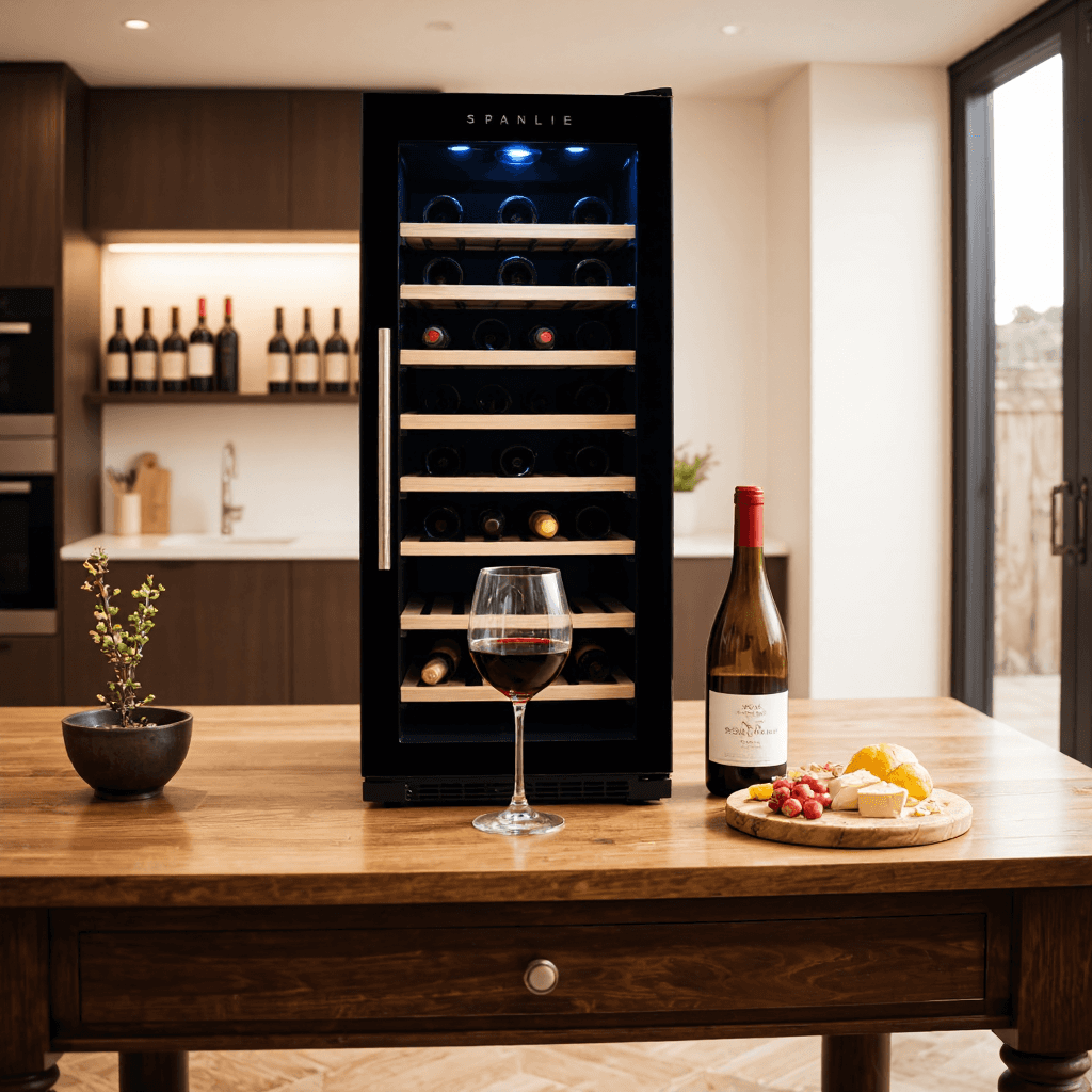 product photography of wine cooler