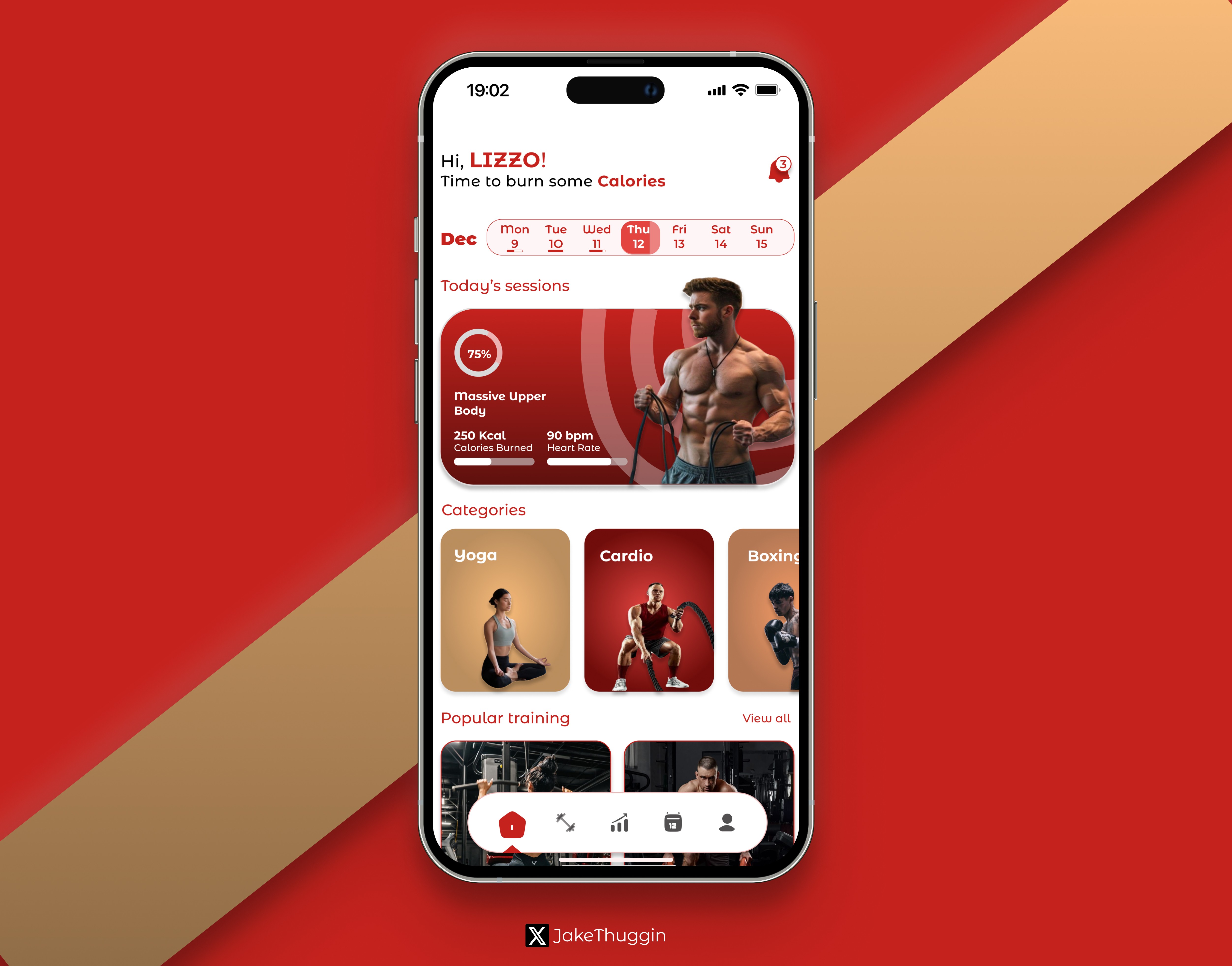 fitness ui figma