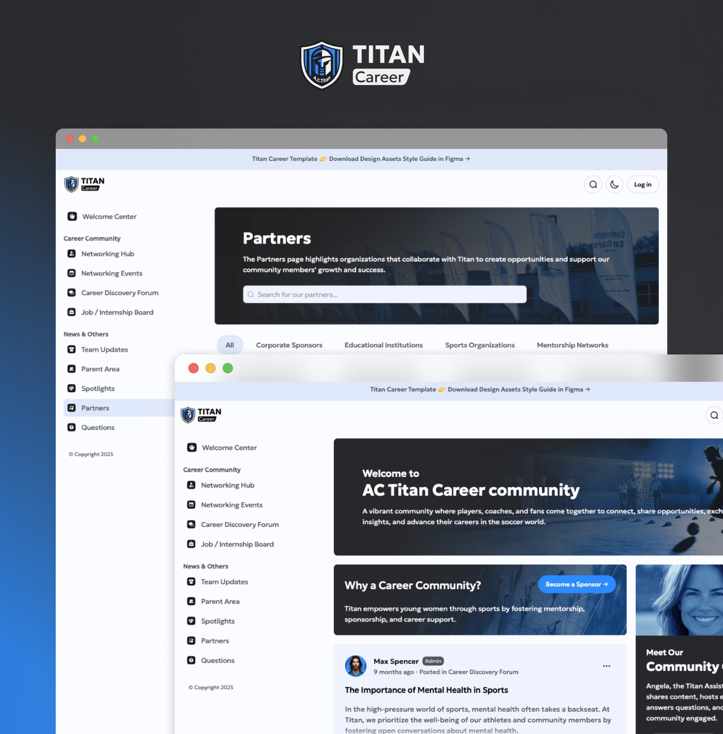 Community Website Template Design - Titan