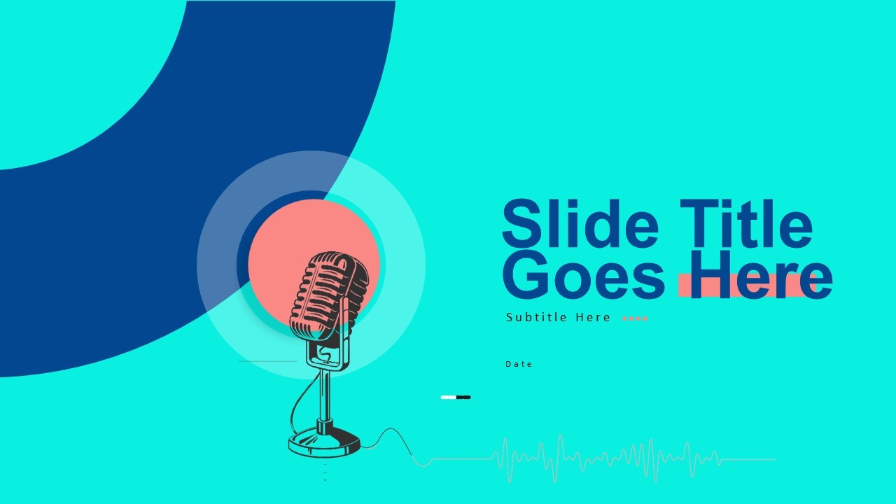 Dynamic Presentation Slide with Microphone and Colorful Background