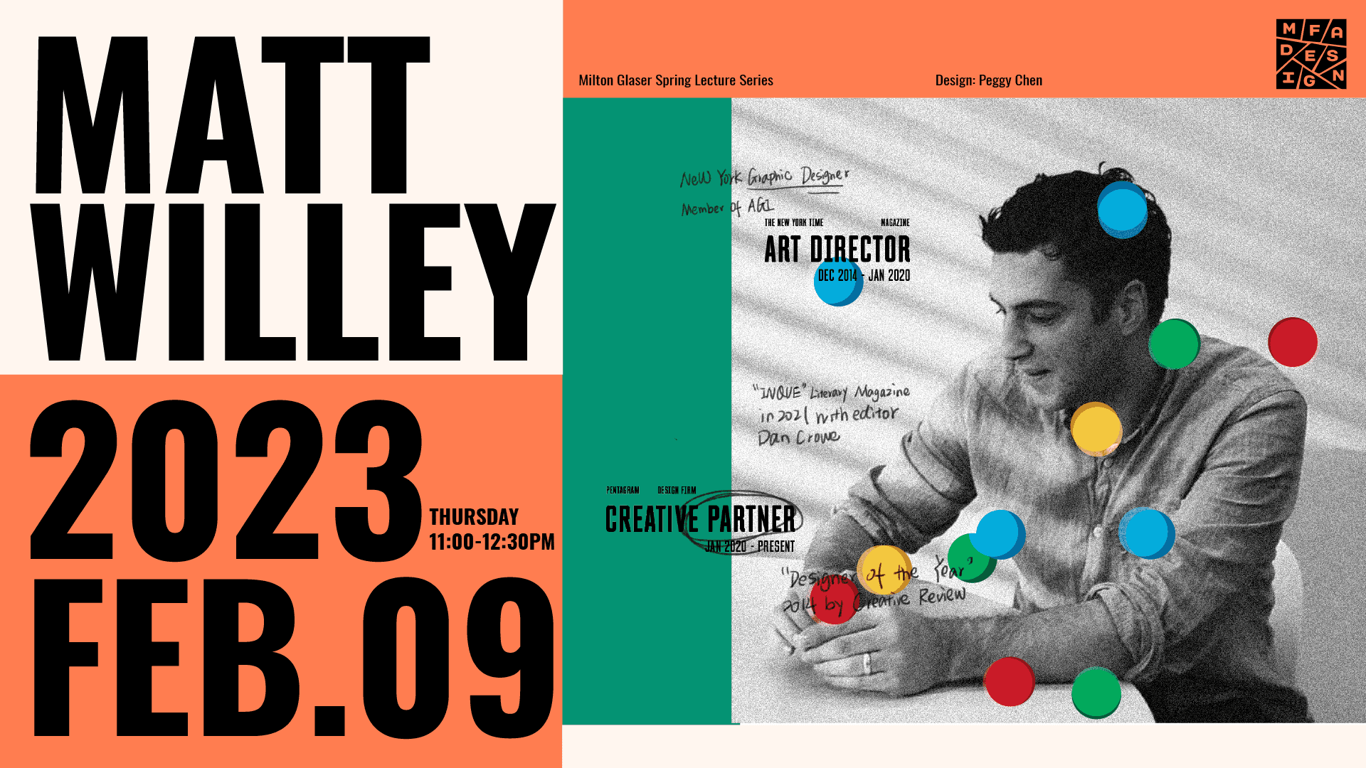 poster image for guest lecture by Matt Willey