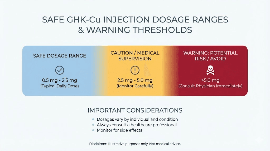 GHK-Cu injection dosage safety chart
