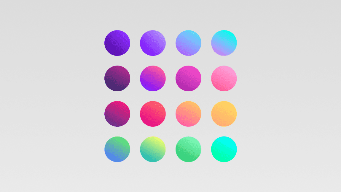 colour gradient circles against plain grey background
