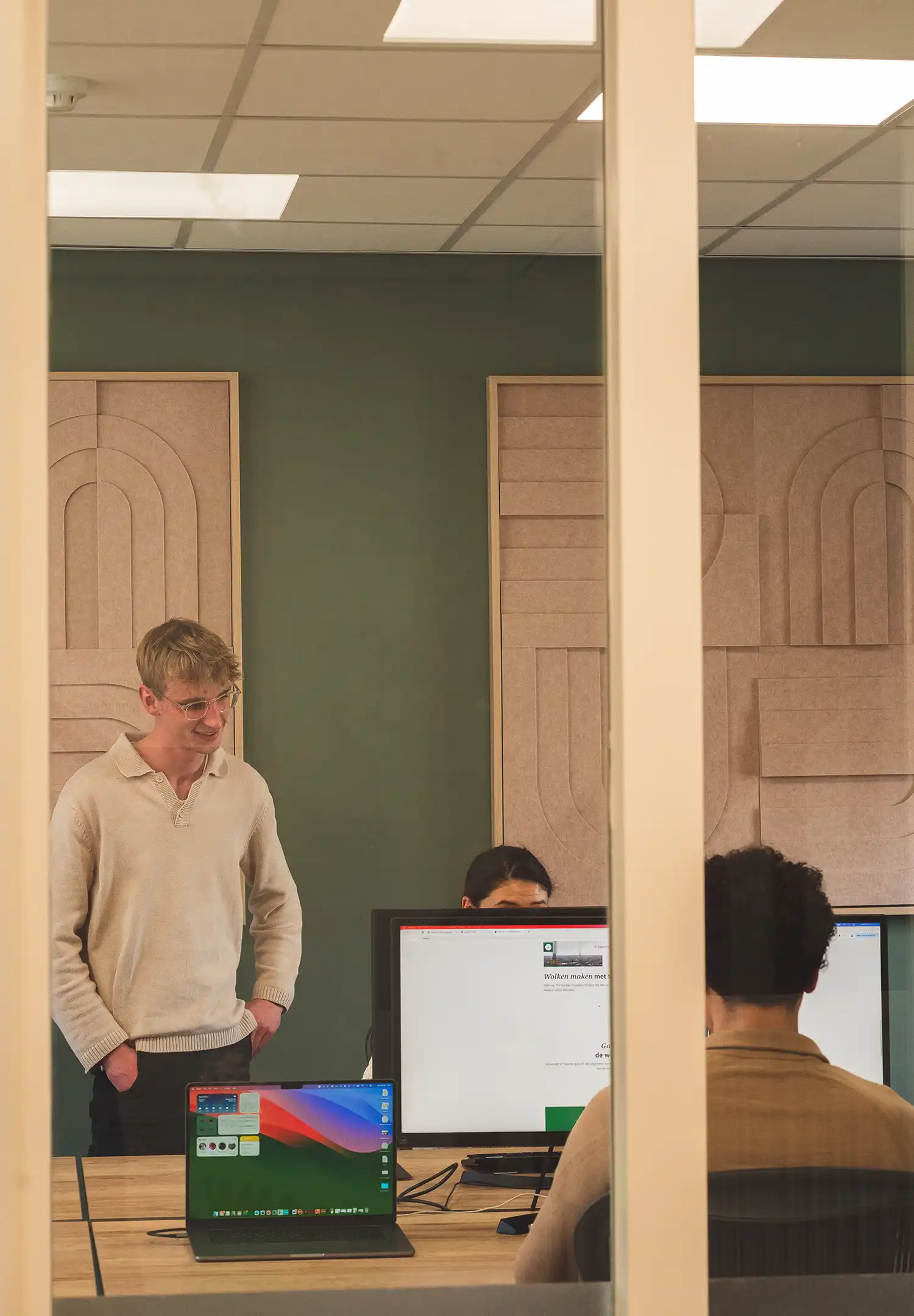 Indall's cameraman captures footage for a corporate film on location