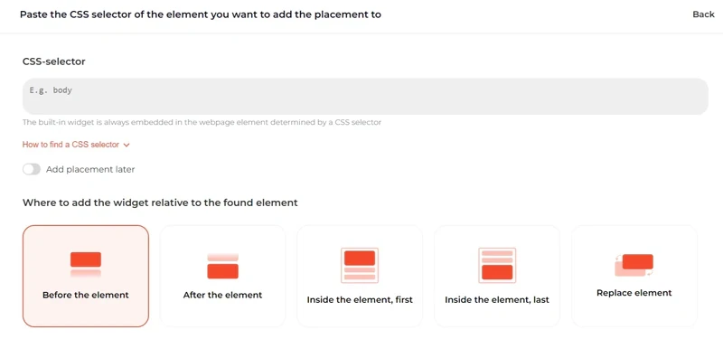 Placement-inline-form