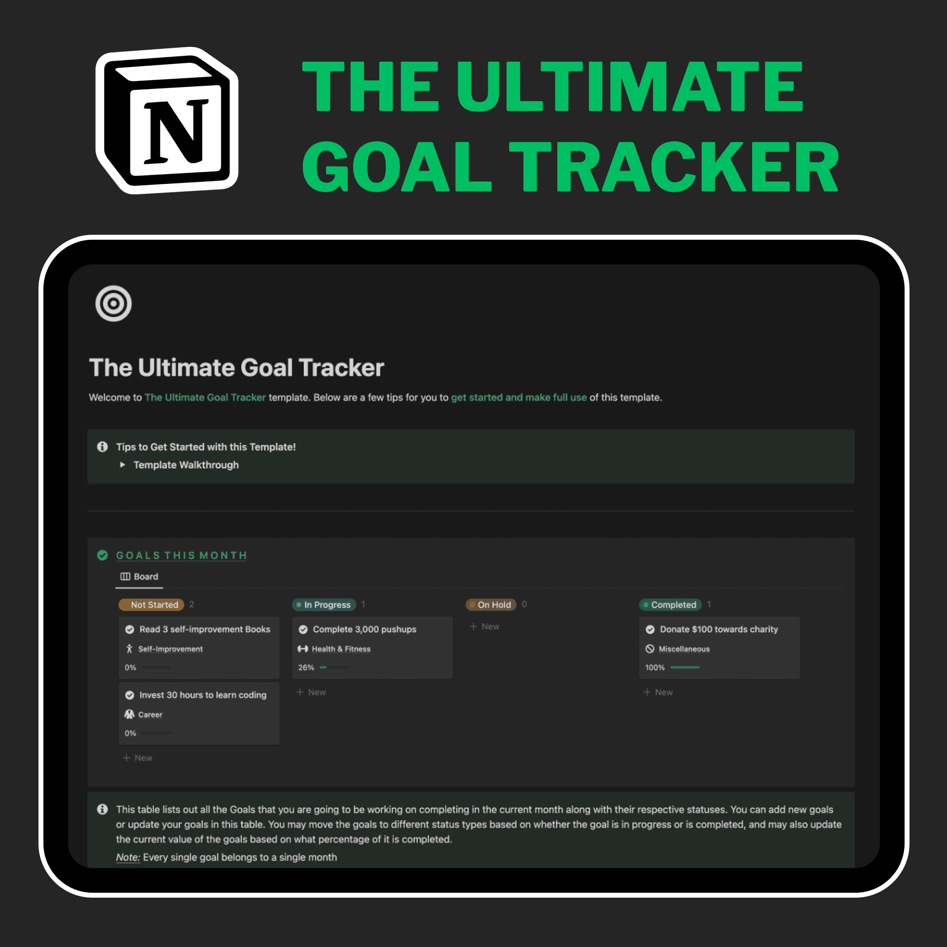 Notion Ultimate Goal Tracker