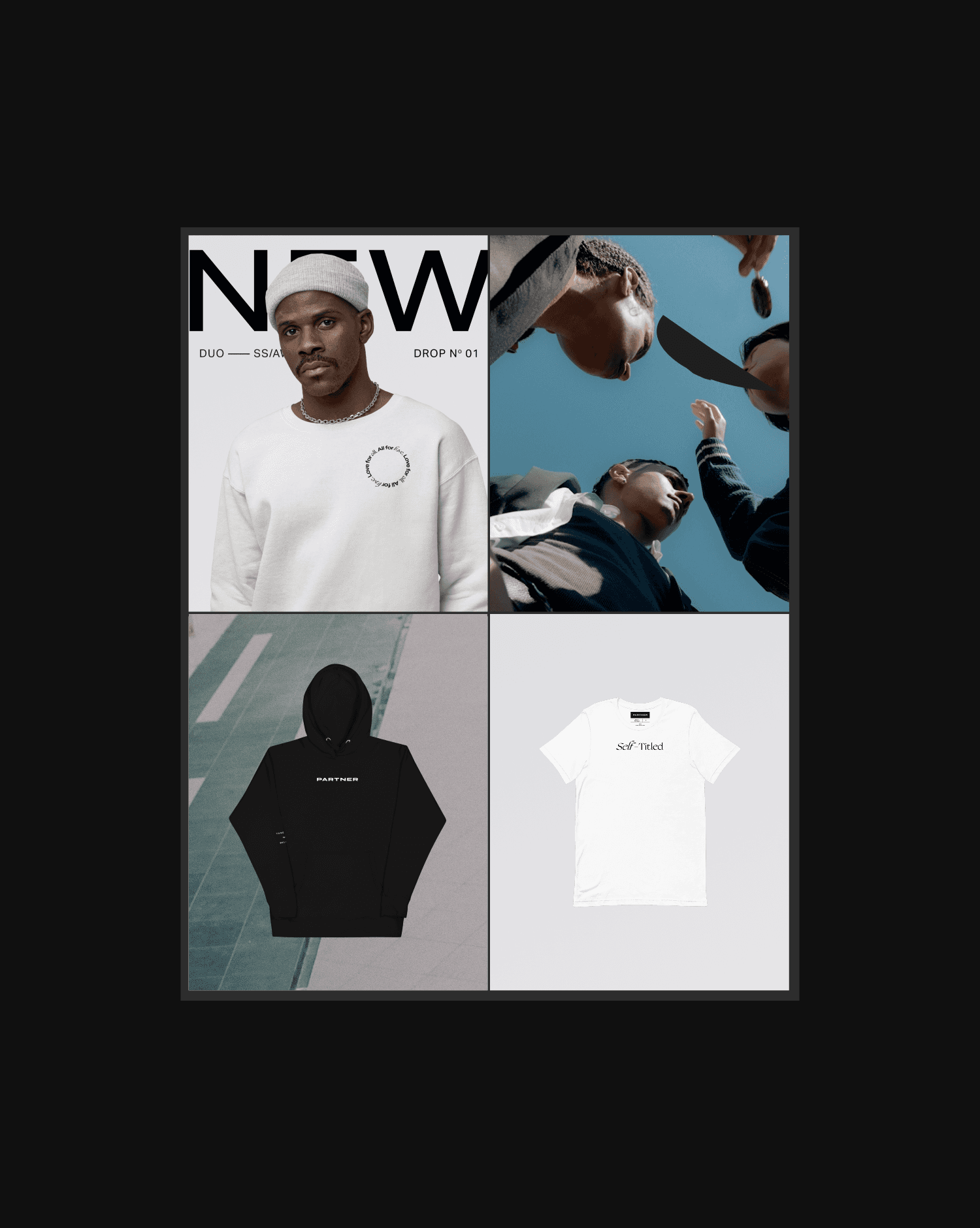 Streetside billboard with flyposters of the Batch.Works brand and illustrations