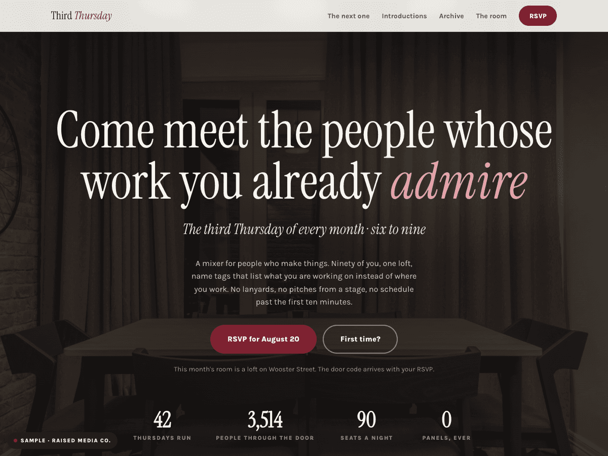 Campaign landing page built around brand video content. Raised Media Co.