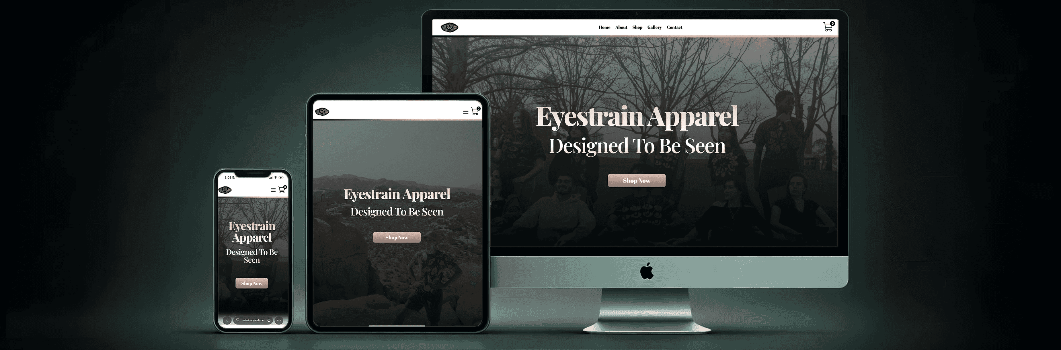 Responsive e-commerce website design displayed on desktop tablet and mobile devices
