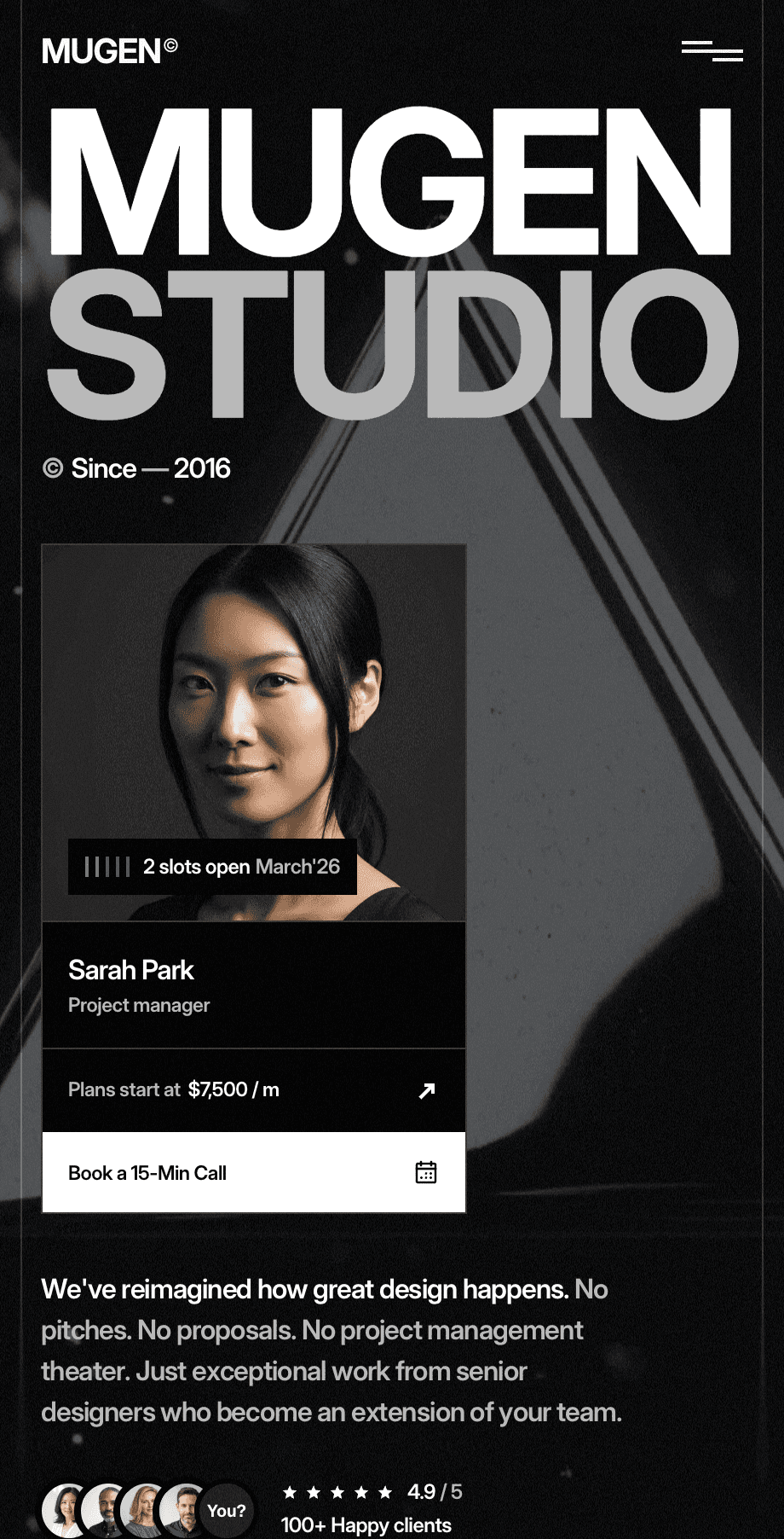Mugen template mobile responsive design on phone