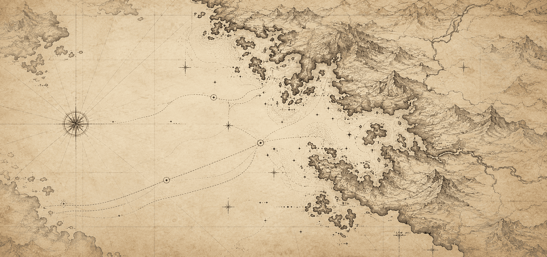Selected territory shown on a historical analytical map