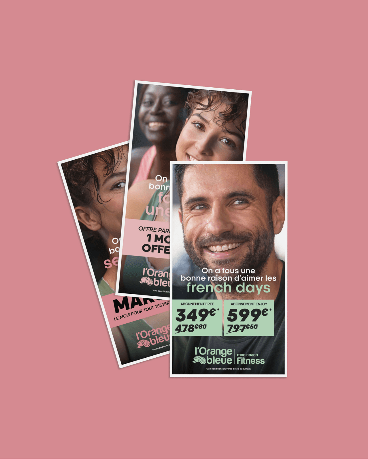 3 affiches avec des offres promotionelles