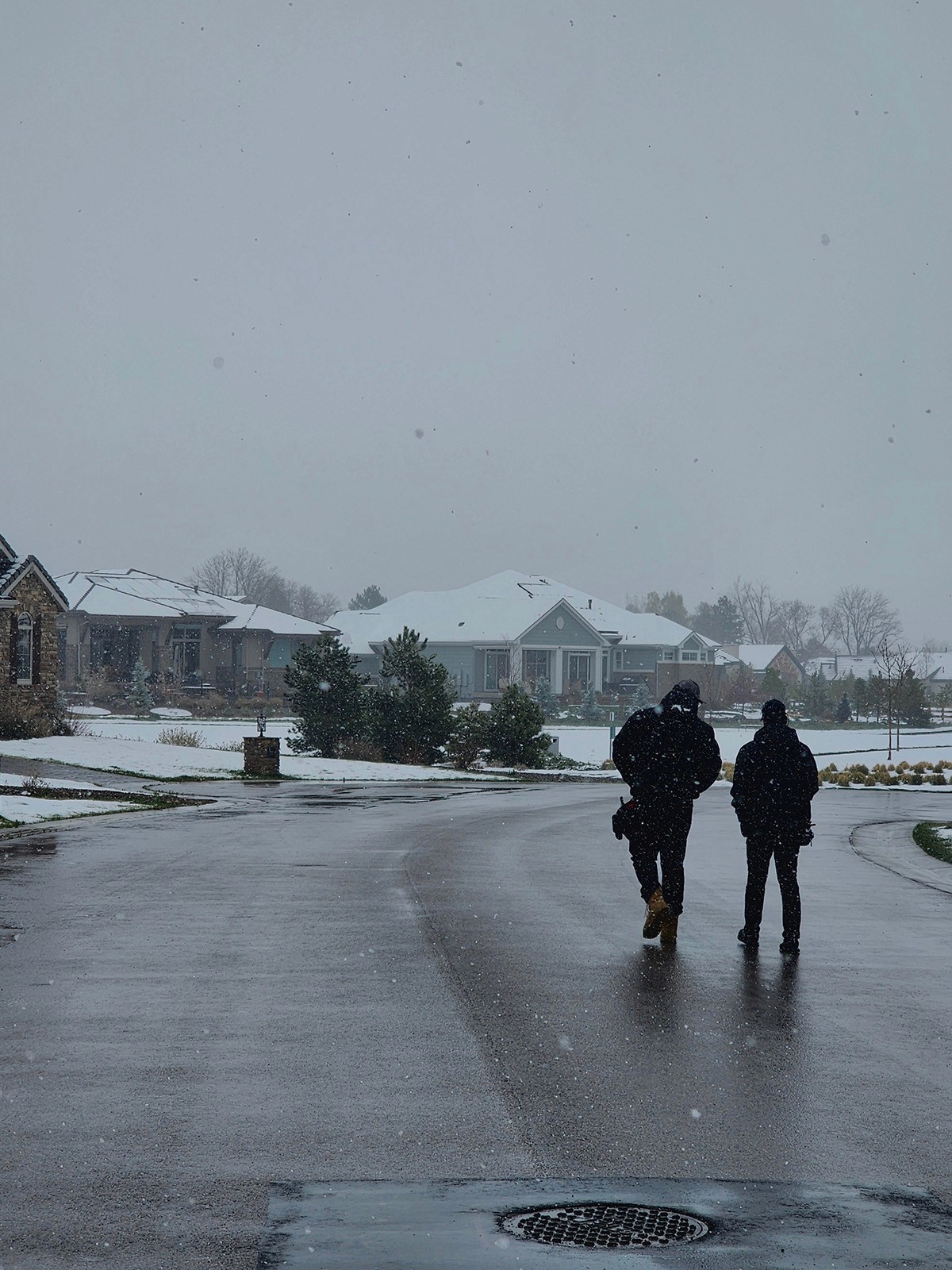 Abstract black and white brushstroke painting.