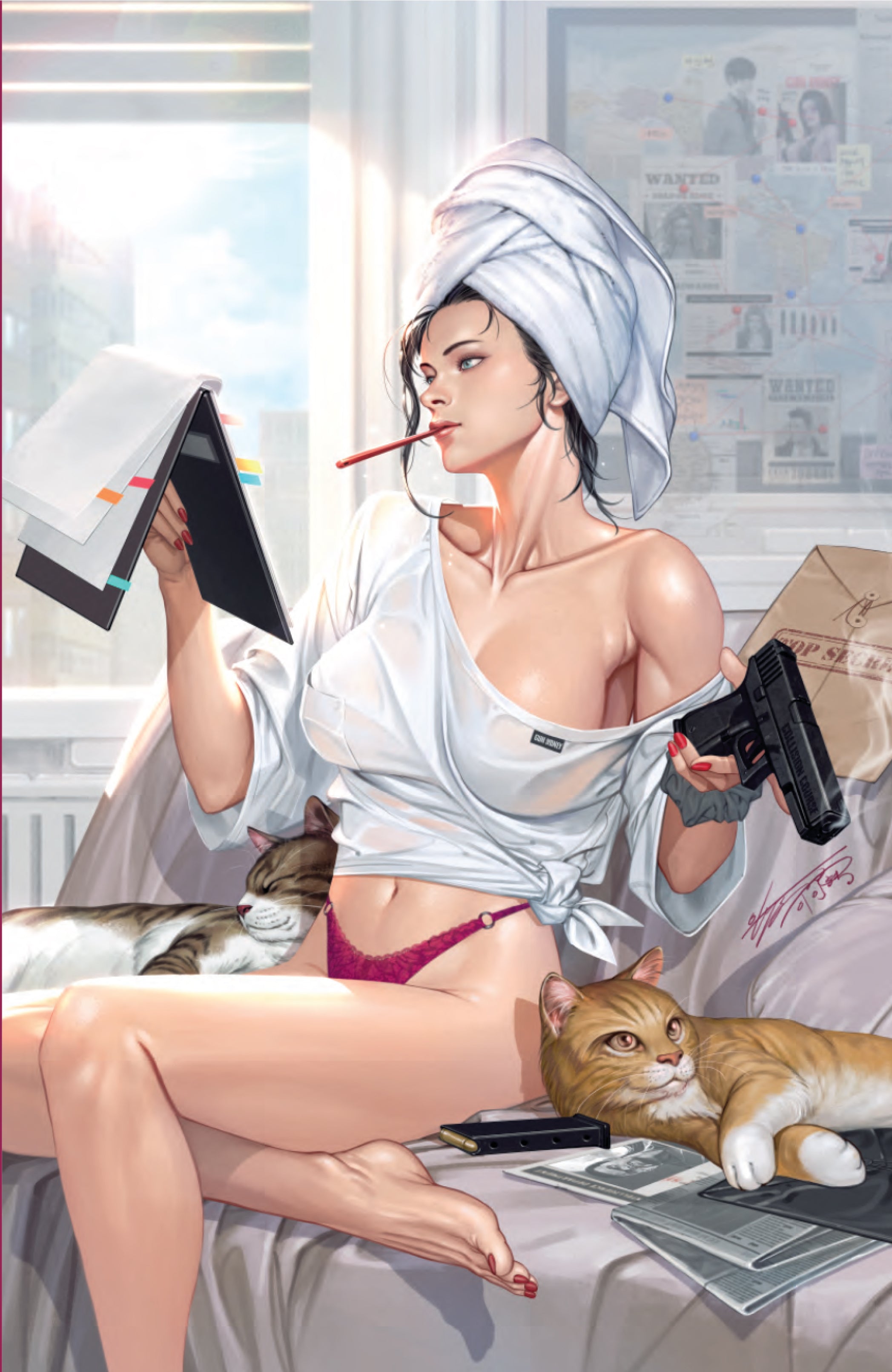 Gun Honey #2 Inhyuk Lee Pink HeroesCon Exclusive Virgin Variant front cover by Big Dex Comics
