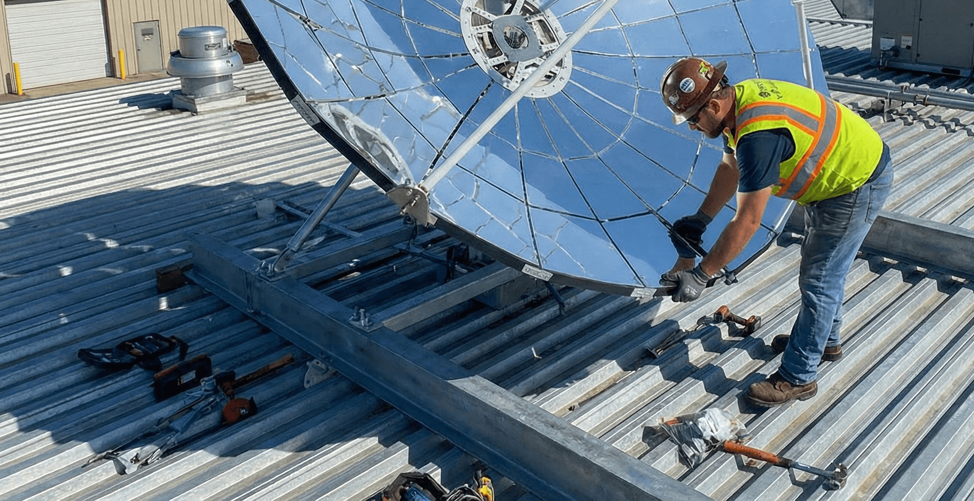 Man Working On a roof