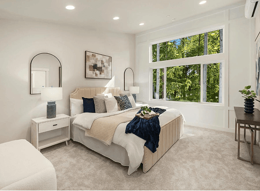 Cassie's Landing primary bedroom suite luxury walk-in closet