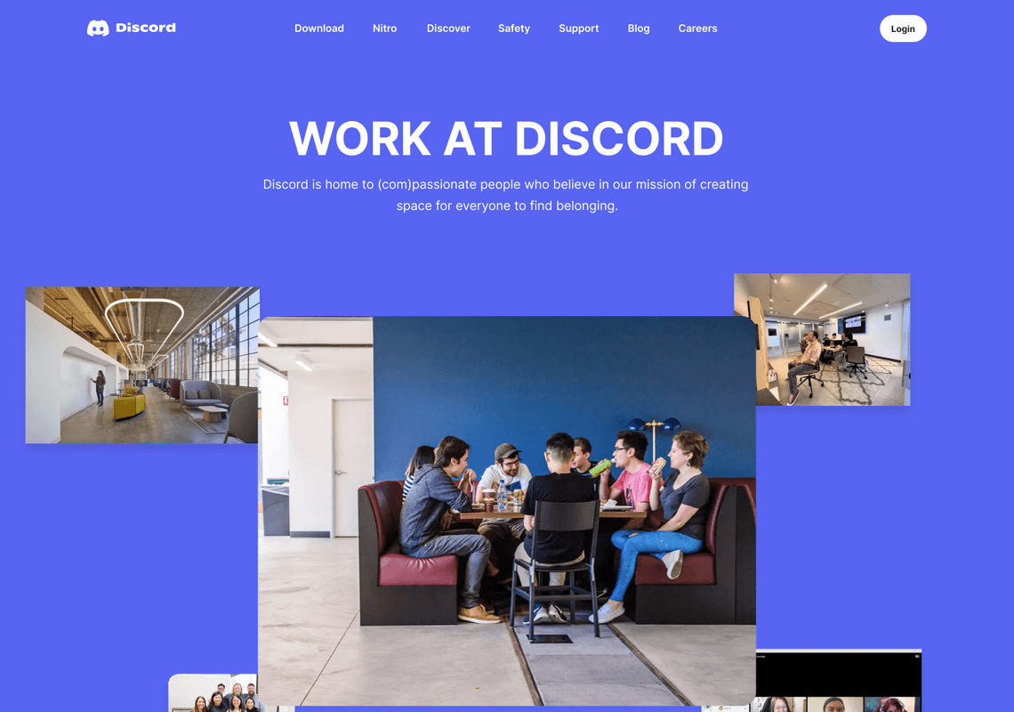 Discord Careers Page Design Inspiration