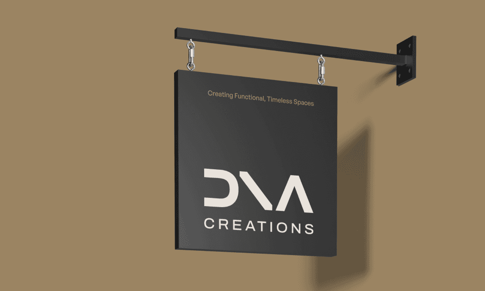 A sign with the logo on.