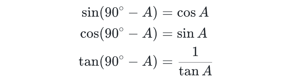 90°-A の三角比公式