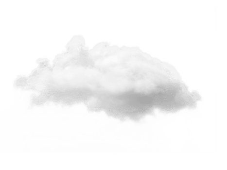 Decorative white cloud illustration