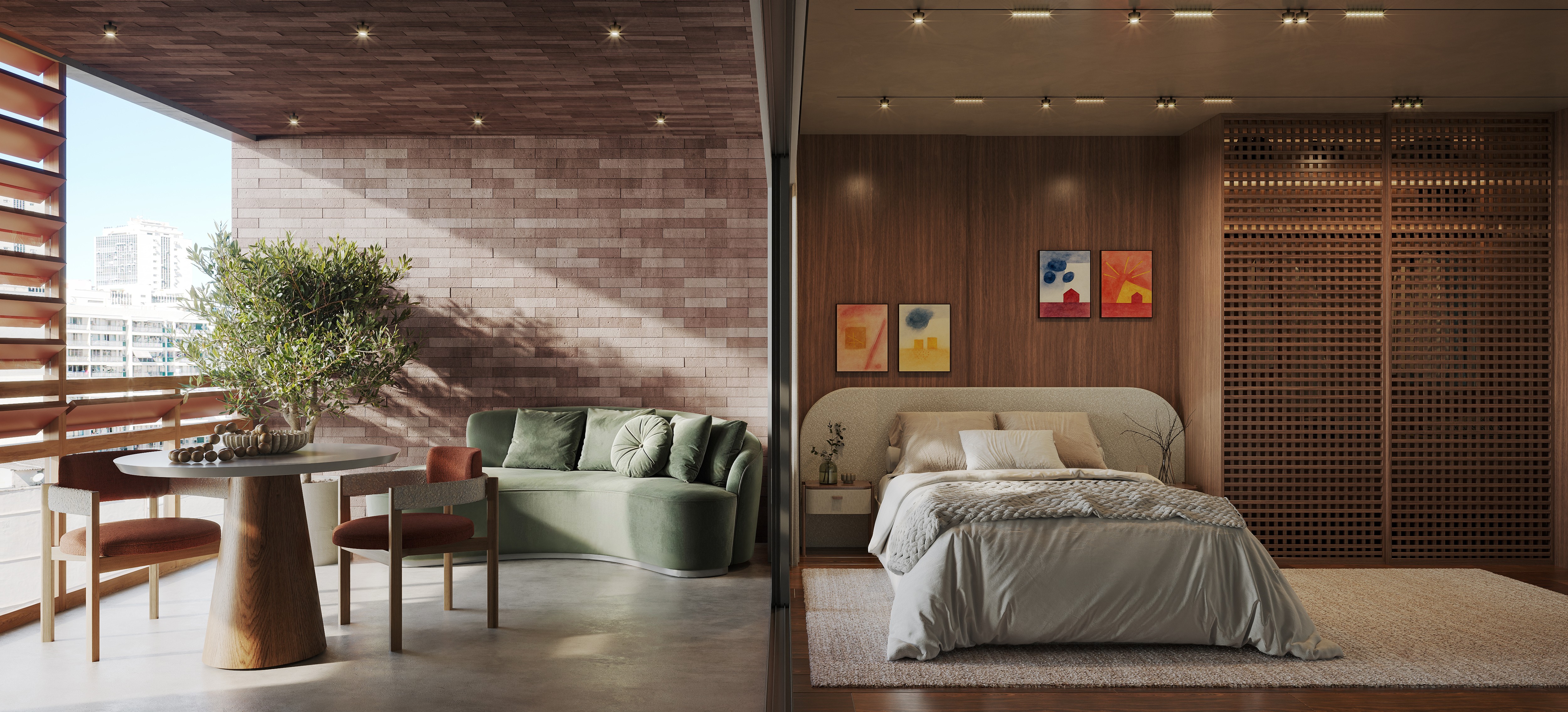 Brown Shinny interior