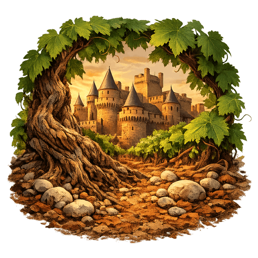 Detailed graphic of the Ribera Alta wine region.