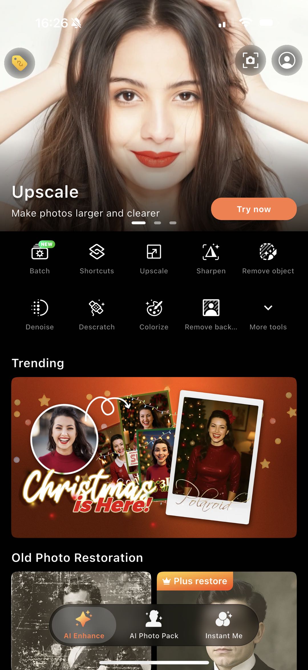 Nero Lens app image upscale and enhance