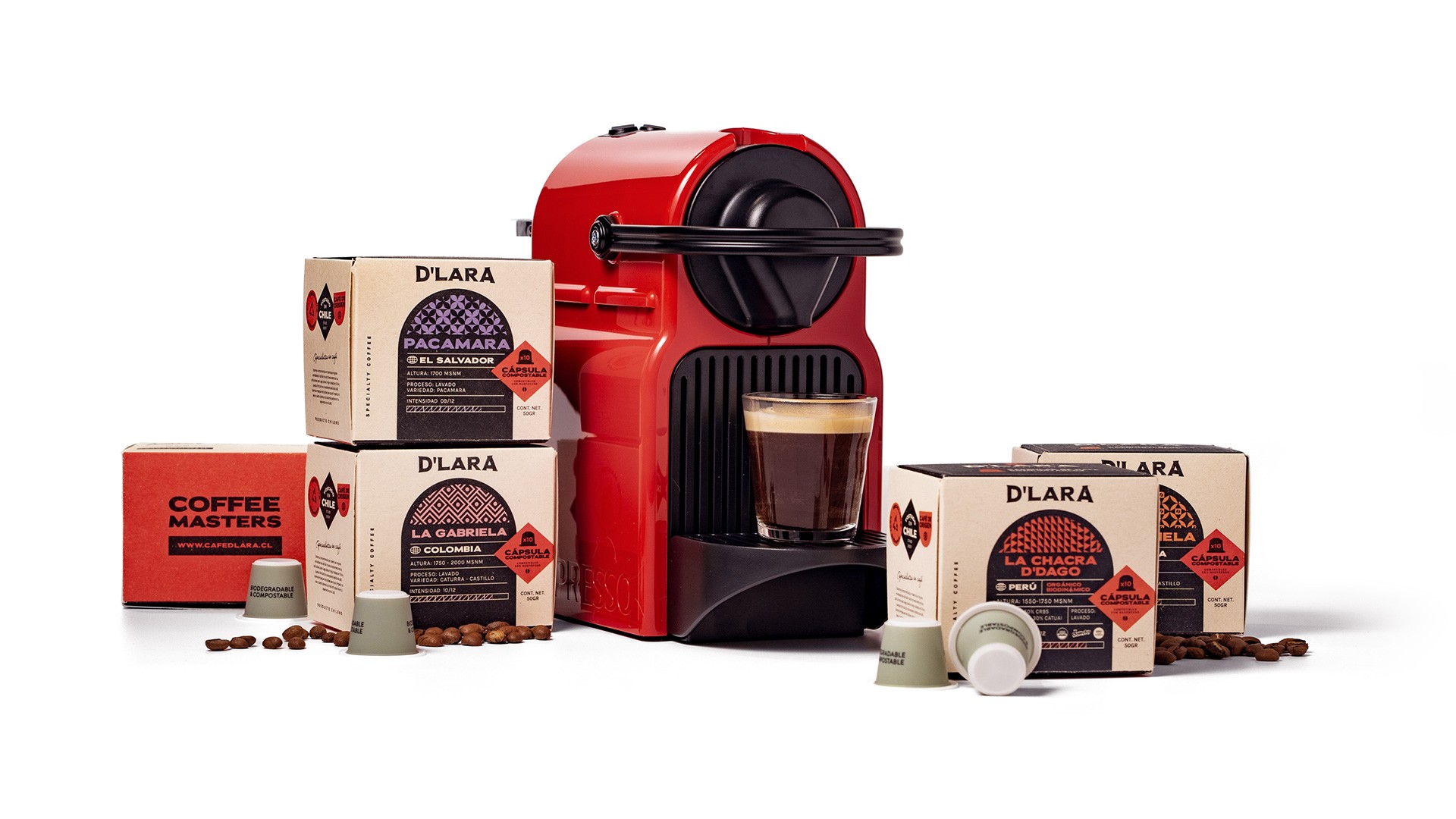 Diseño de empaques de café de especialidad Café D’Lara – Lagom Studio, expertos en packaging cafetero.