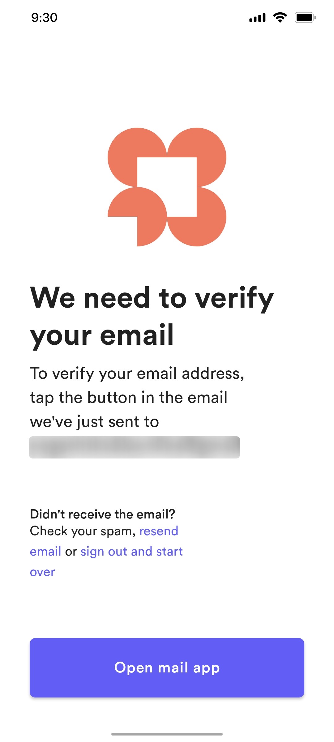 loom Verify email screen
