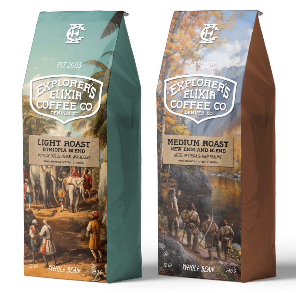 Explorer Elixir Coffee Packaging