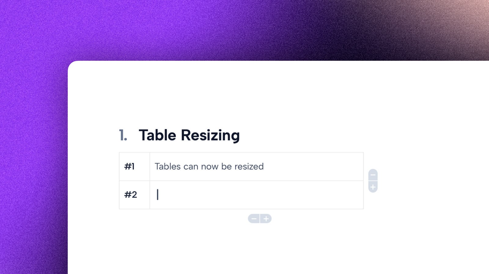 Visual showing the new table and list functions on Connie