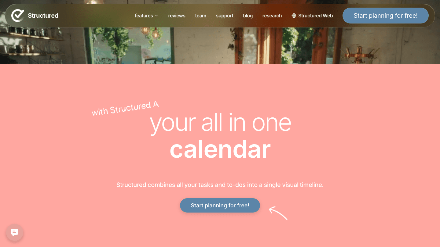 Structured app screenshot