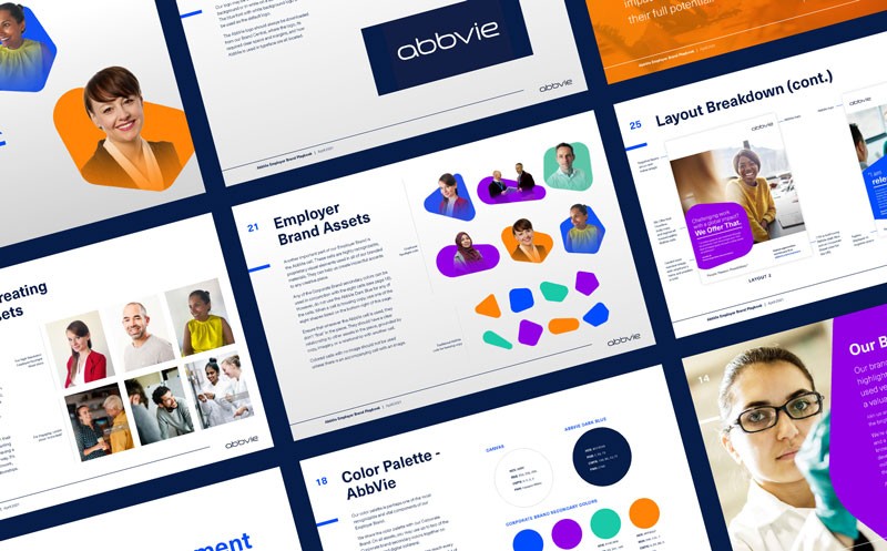Design example of AbbVie's employer brand voice guide