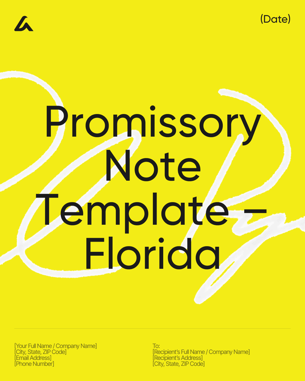 Promissory Note Template – Florida
