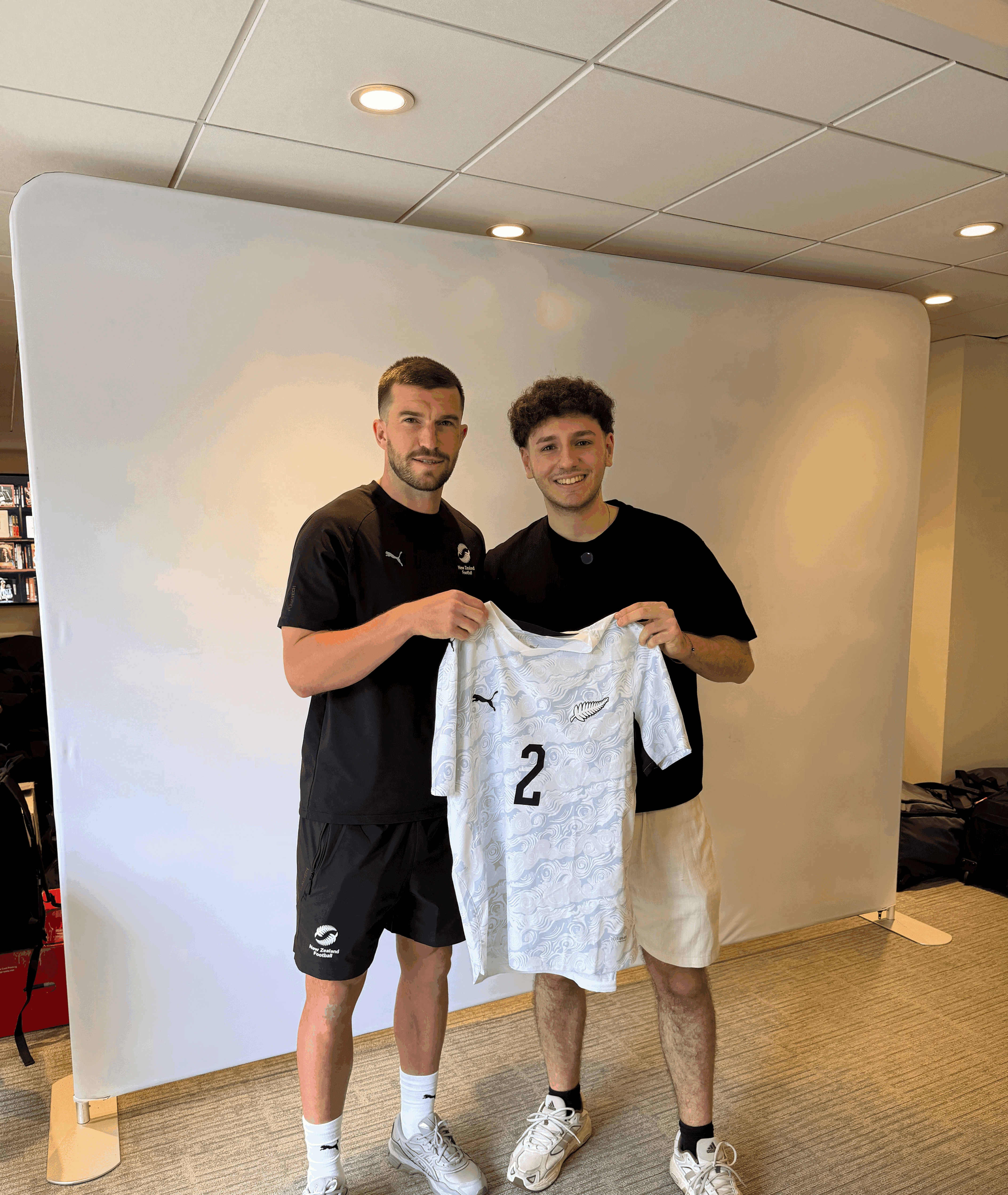 Tim Payne and Valen Scarsini pose together in Florida ahead of the 2026 World Cup with Global Football Creator Agency