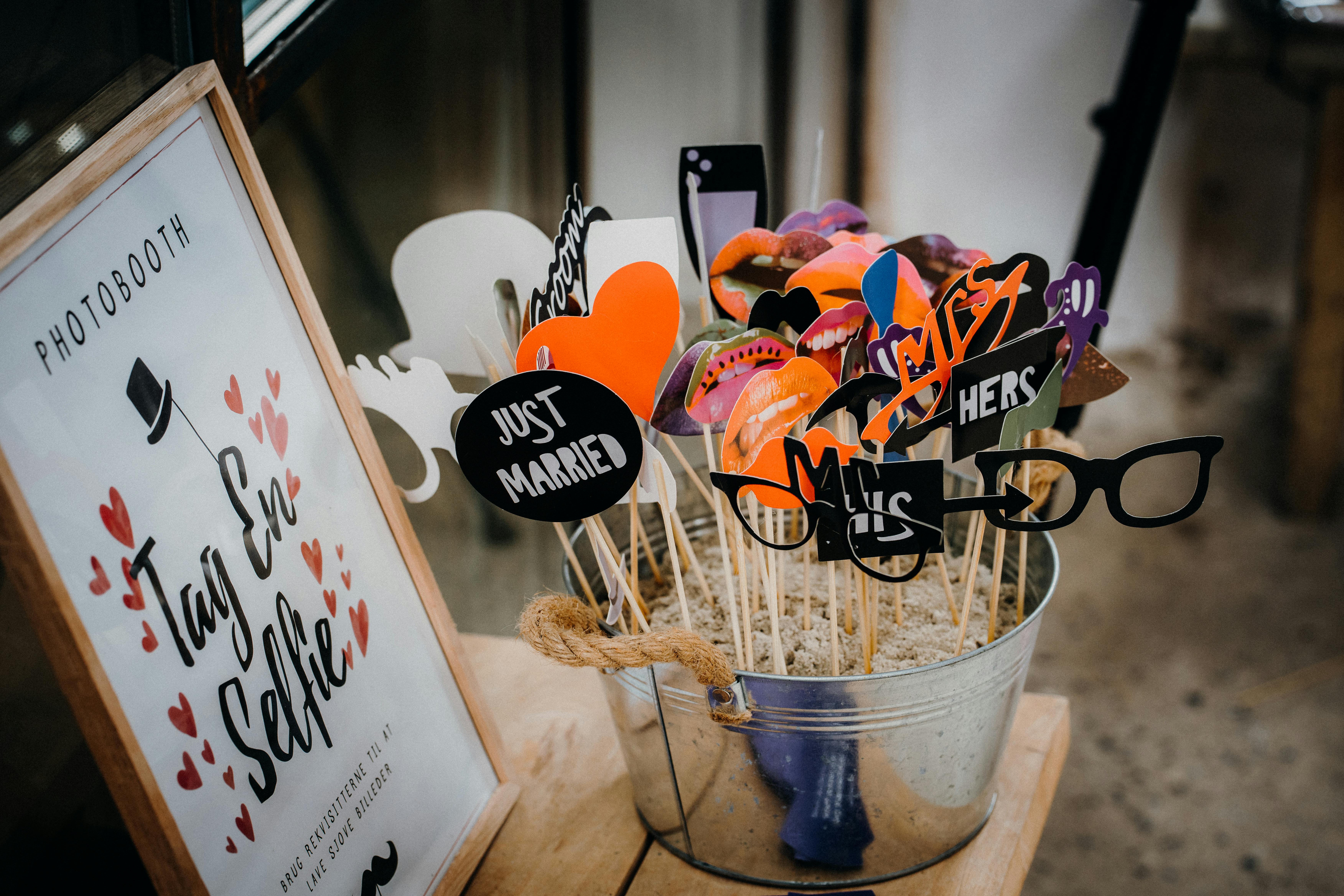 creative-wedding-photobooth-props-with-fun-designs-like-glasses-and-moustaches. - rene-terp (pexels)