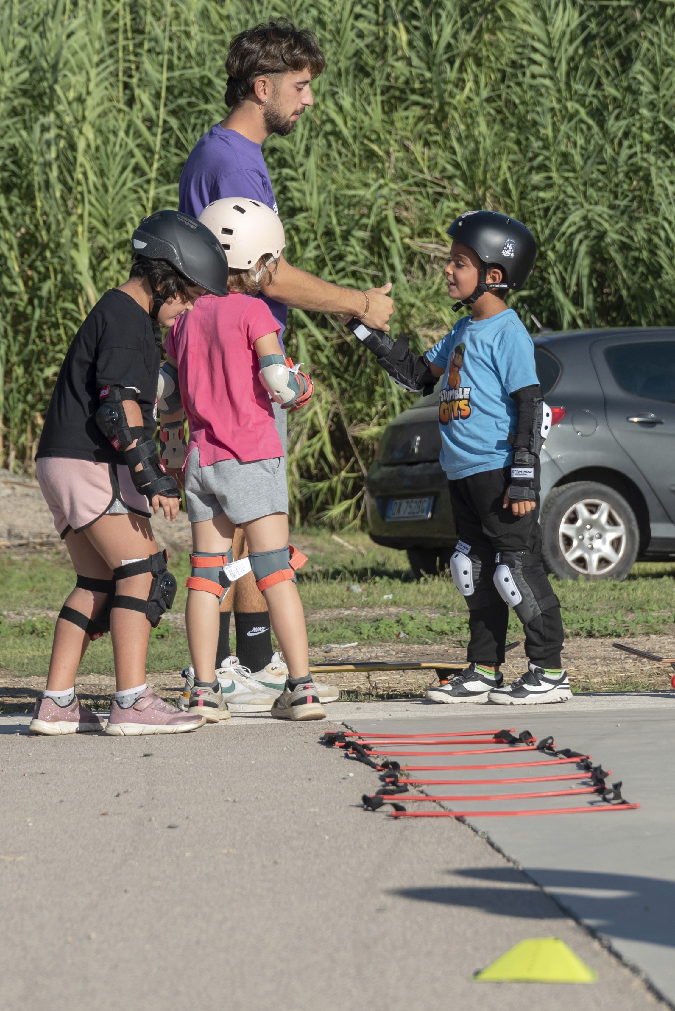 Store sign and palm tree