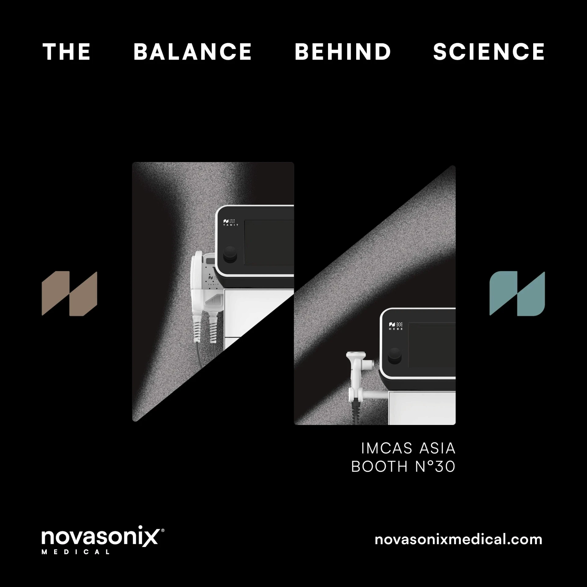 Novasonix medical device branding. Visual identity designer Barcelona.
